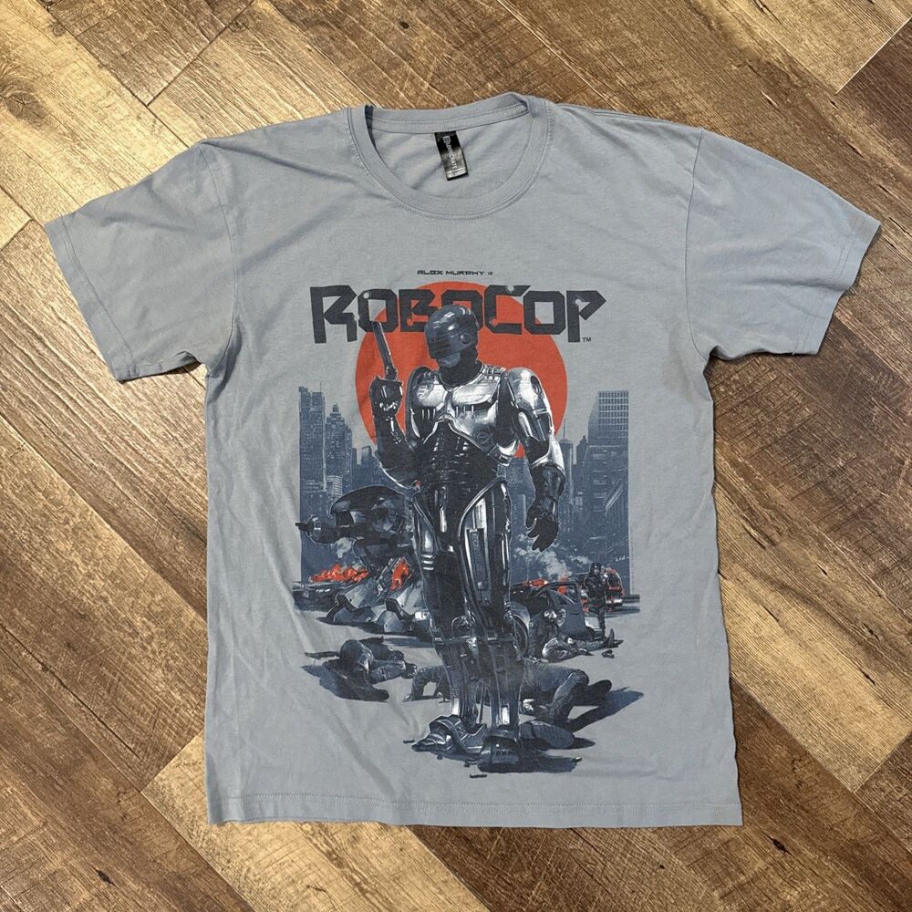 Lootcrate ROBOCOP Men's T-Shirt (Size: MEDIUM) Grey Gray Graphic